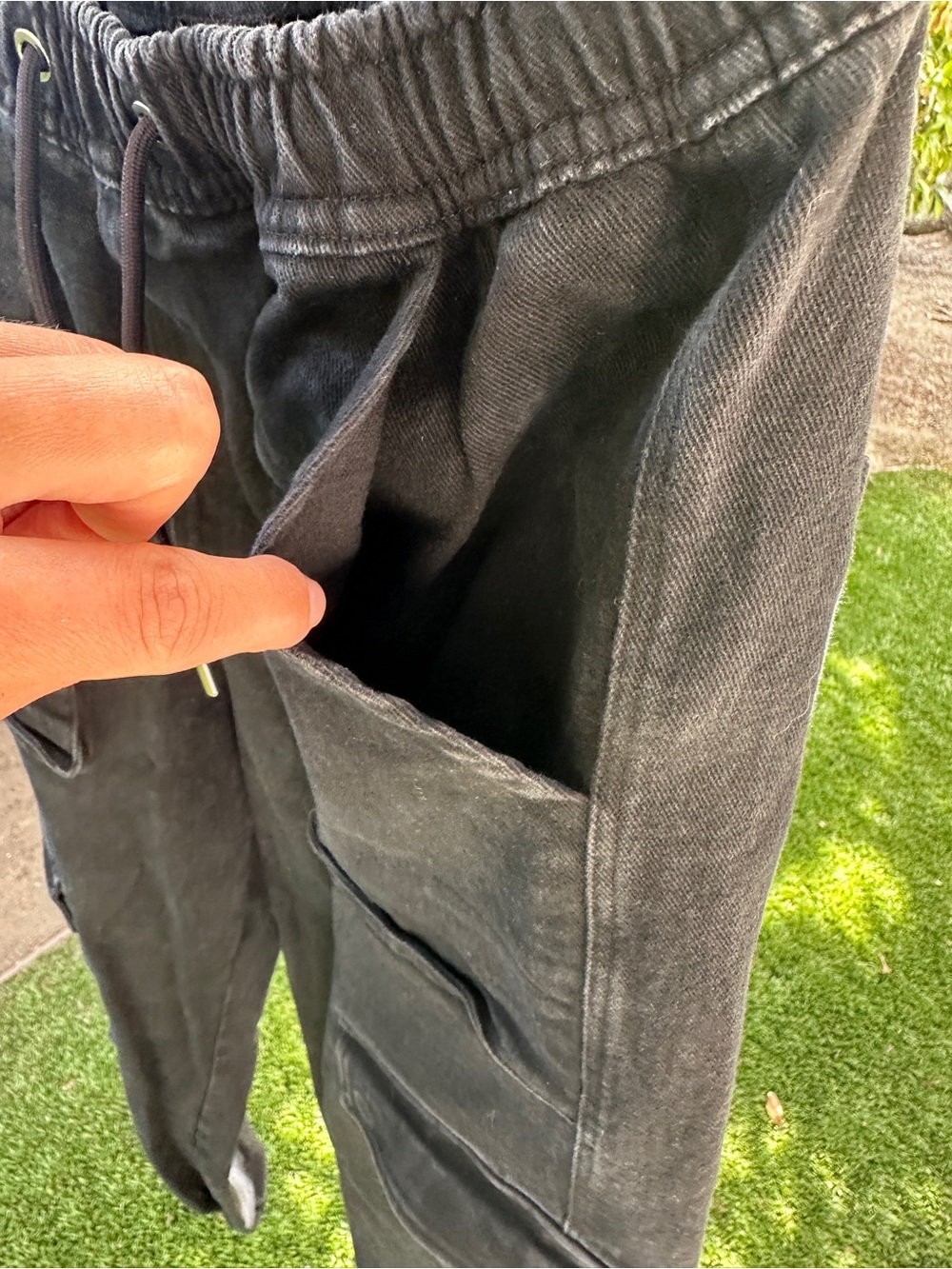RAYN Women's Black Cargo Jogger Pants with Utility Pockets - Picture 4 of 8